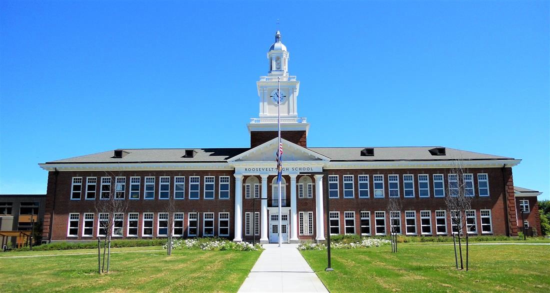 main entrance of roosevelt high school 